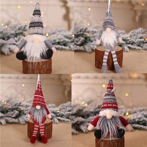 Gnomes Christmas Ornaments 4pc Holiday Decor Xmas Tree Tray Decorations Gift